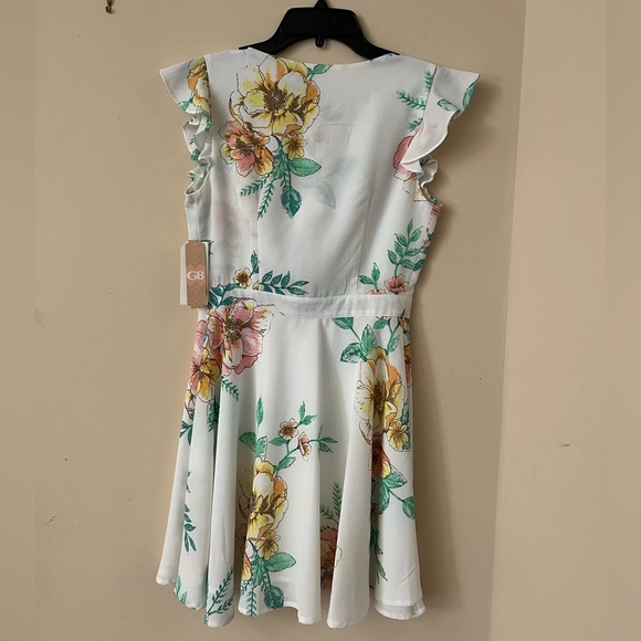 GB White Floral Dress Size S - Picture 2 of 6